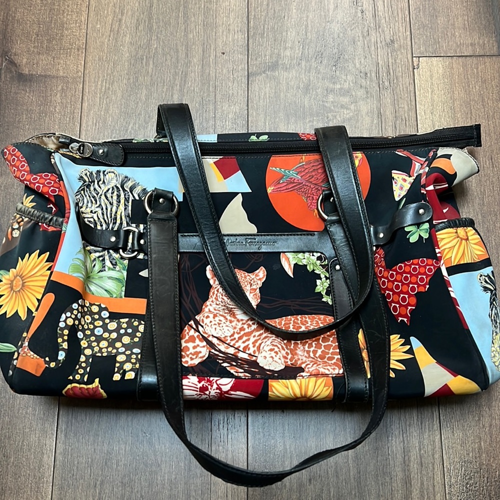 Salvatore Ferragamo colorful print diaper bag